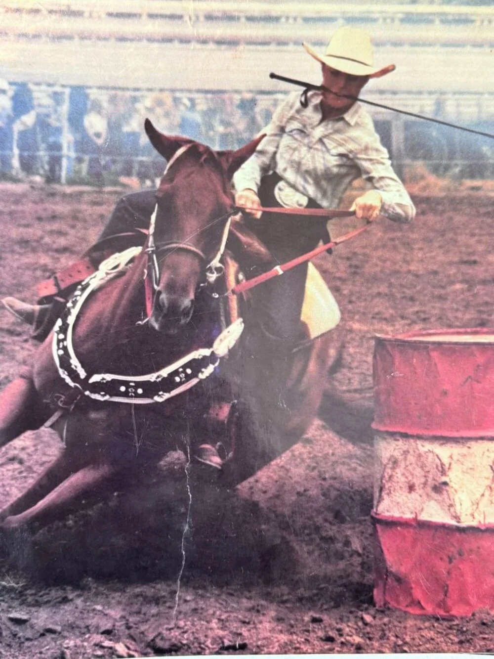 Vintage Aladdin Rodeo 3 Ring Binder Barrel Racing Horse Western Americana 11x10.